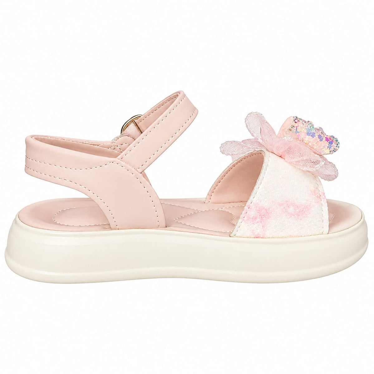 Golden Blossom Bow Sandals