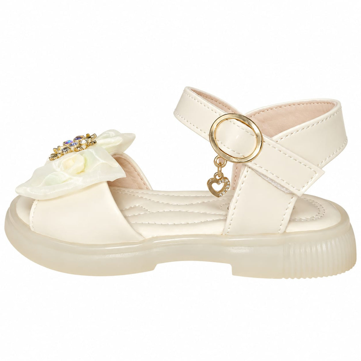 Midnight Rose Bow Sandals