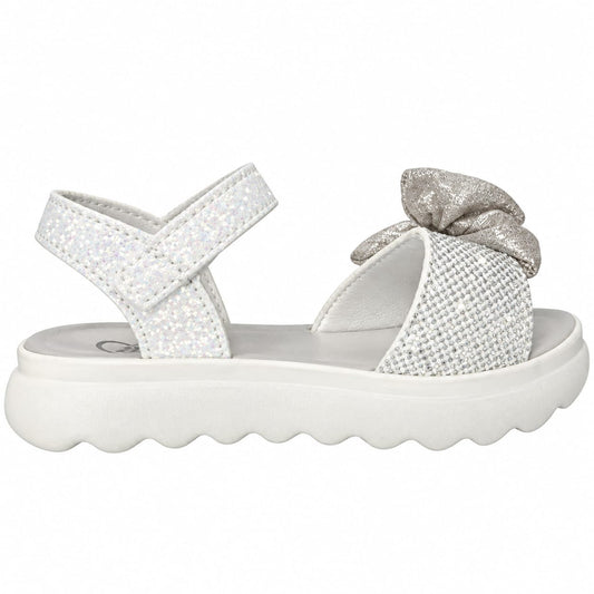 Rose Crystal Statement Bow Sandals