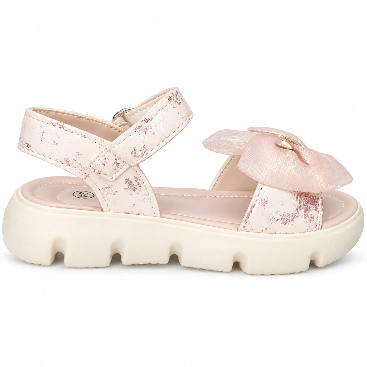 Golden Blossom Bow Sandals