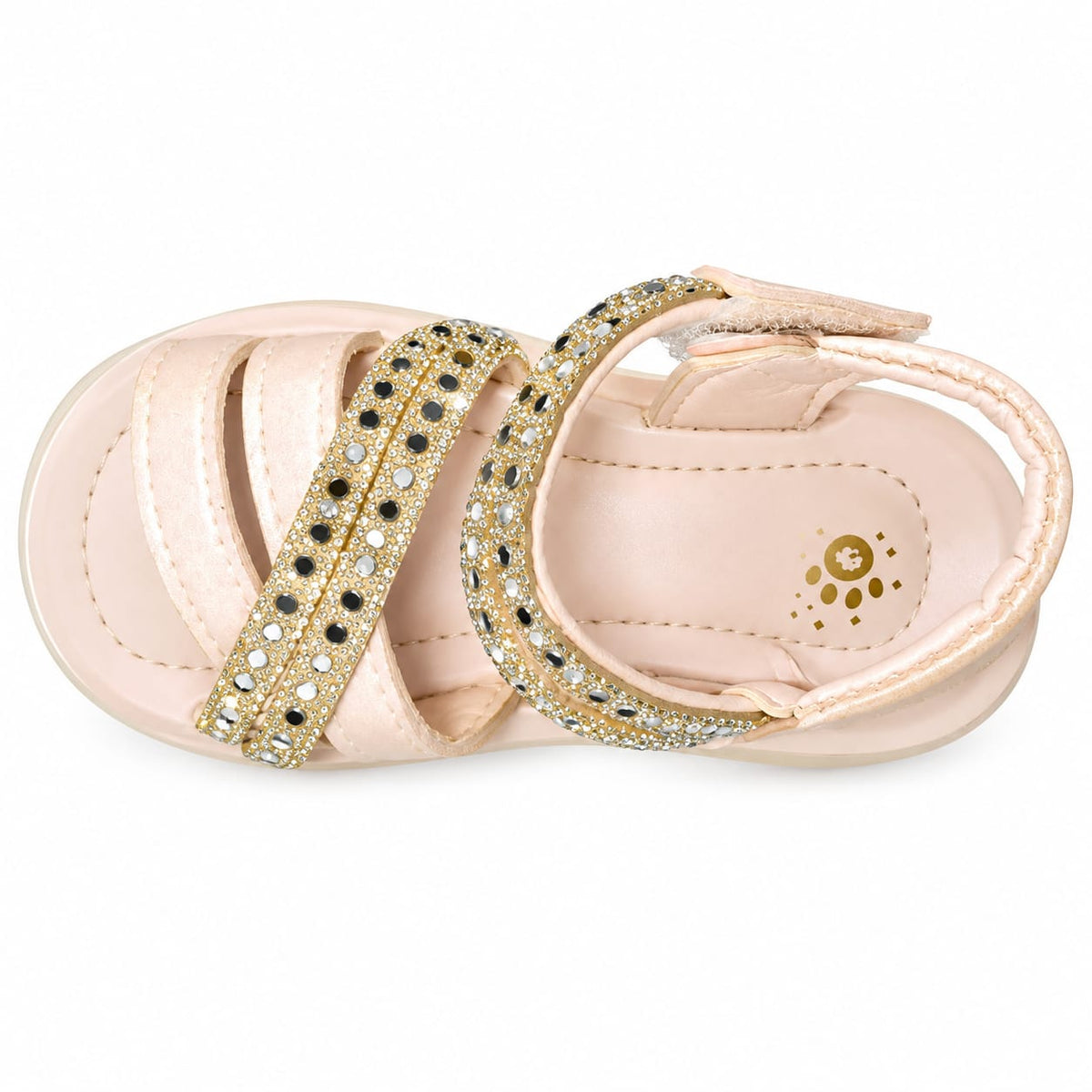 Princess Sparkle Crystal Sandals – Ivory Gold