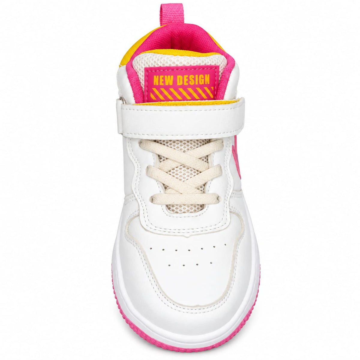 Pink Spark High-Top Kids Sneakers
