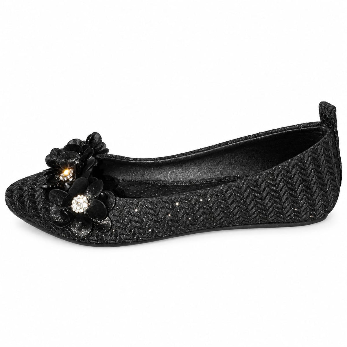 Crystal Bloom Girls Flats