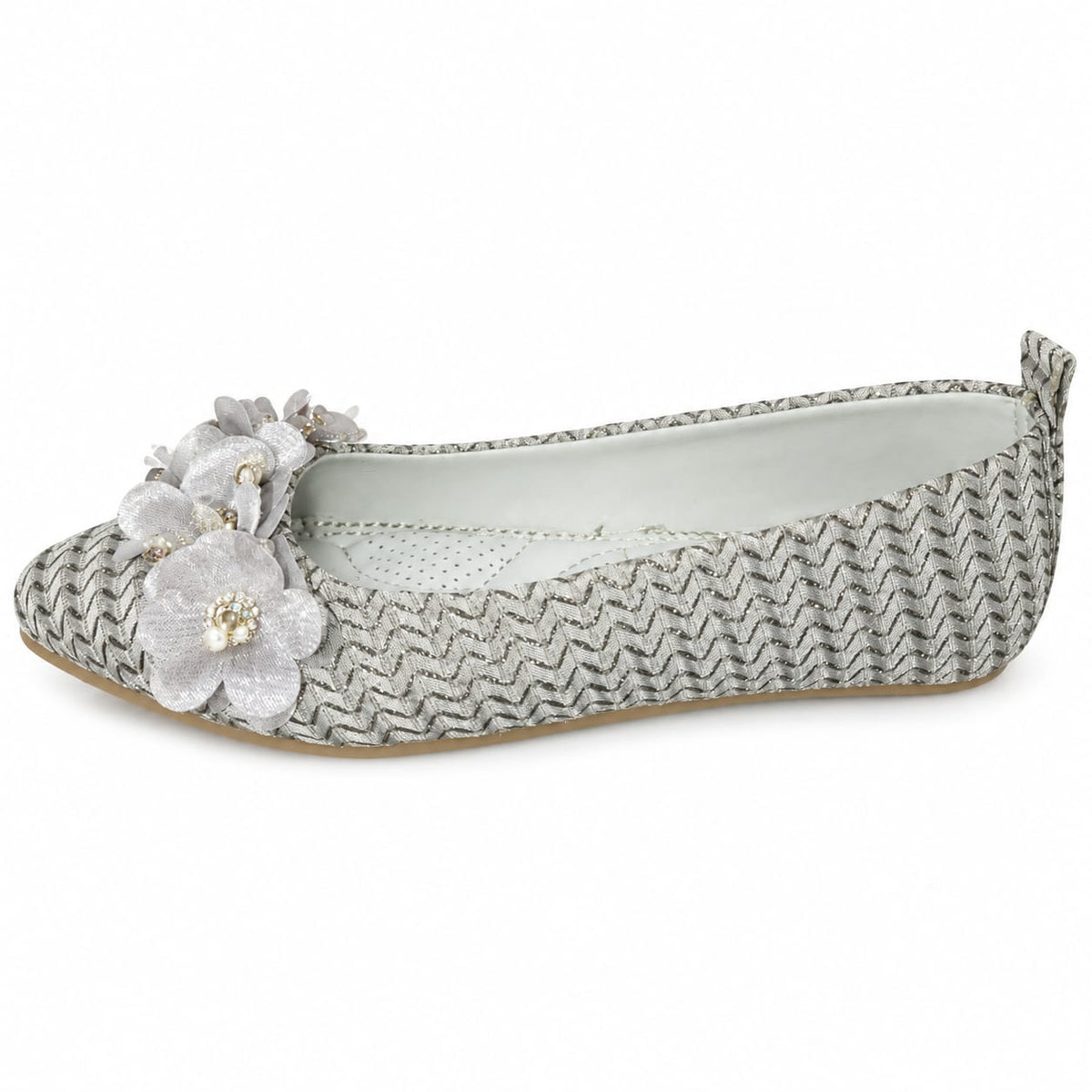 Crystal Bloom Girls Flats