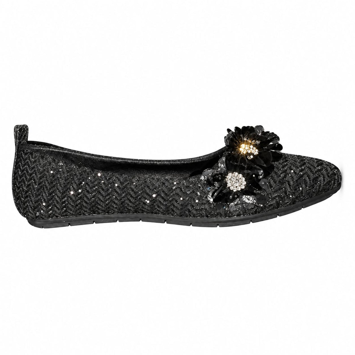 Crystal Bloom Girls Flats