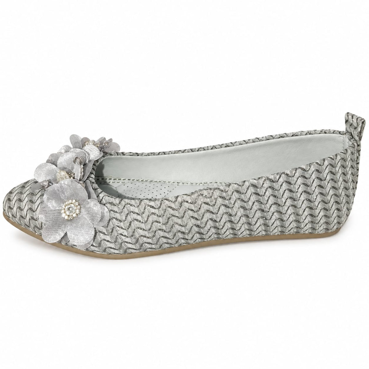 Crystal Bloom Girls Flats