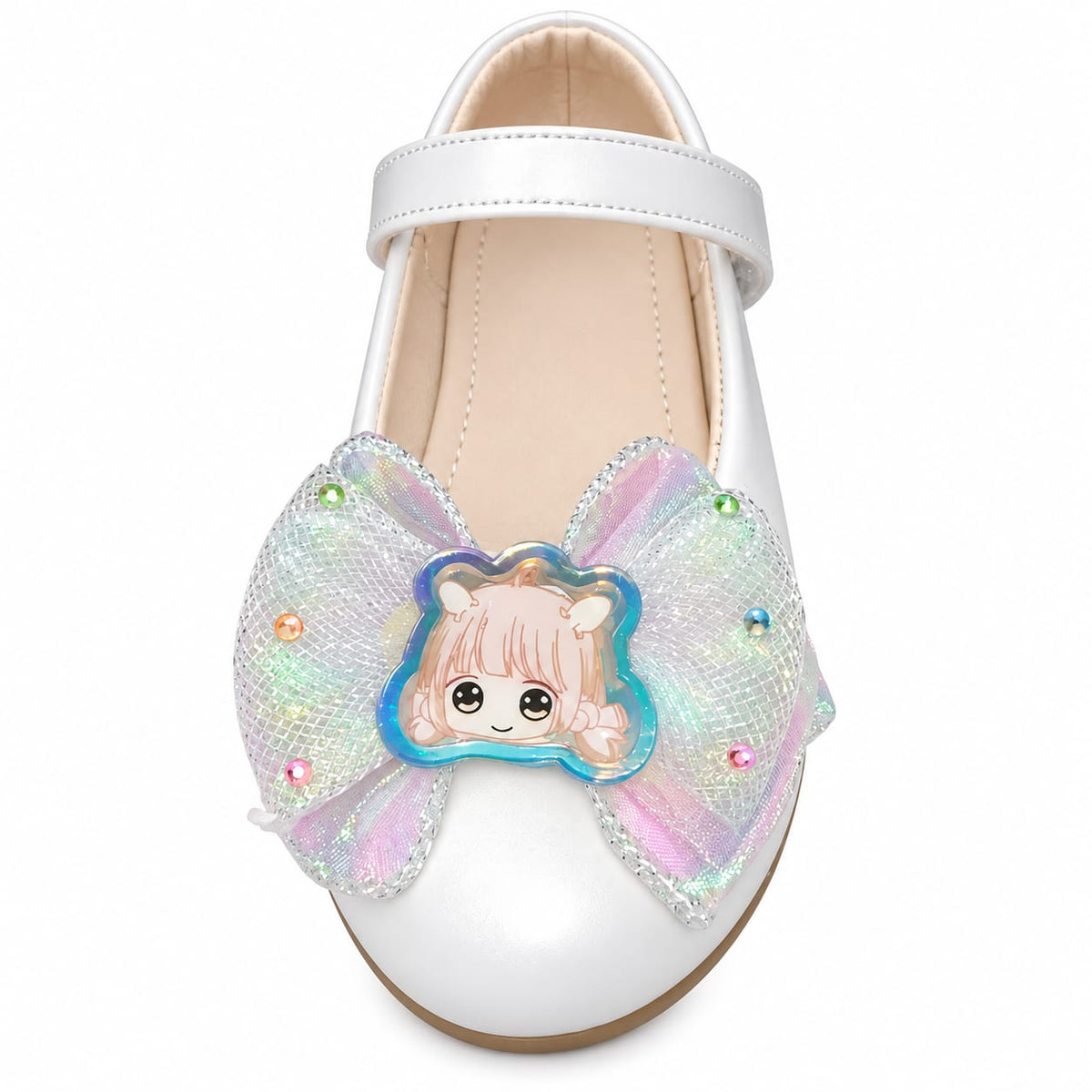 Rainbow Bow Girls Mary Janes