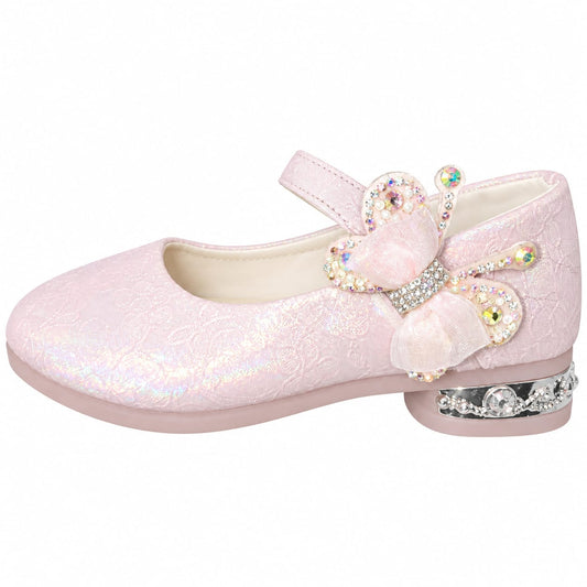 Blush Crystal Princess Heels Pumps