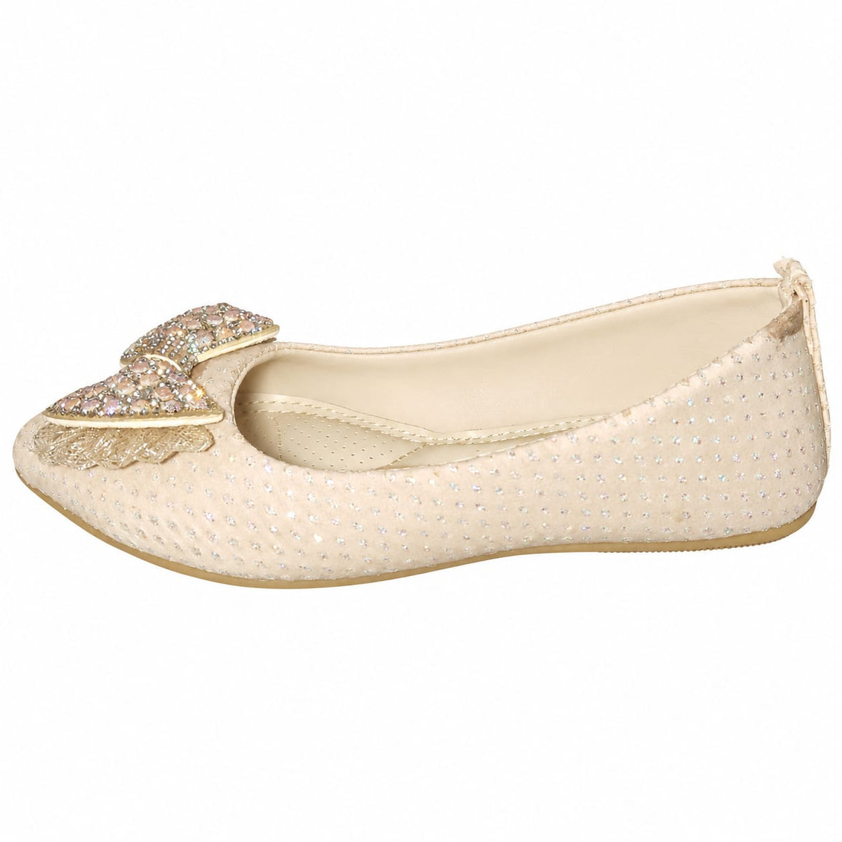 Midnight Crystal Bow Flats