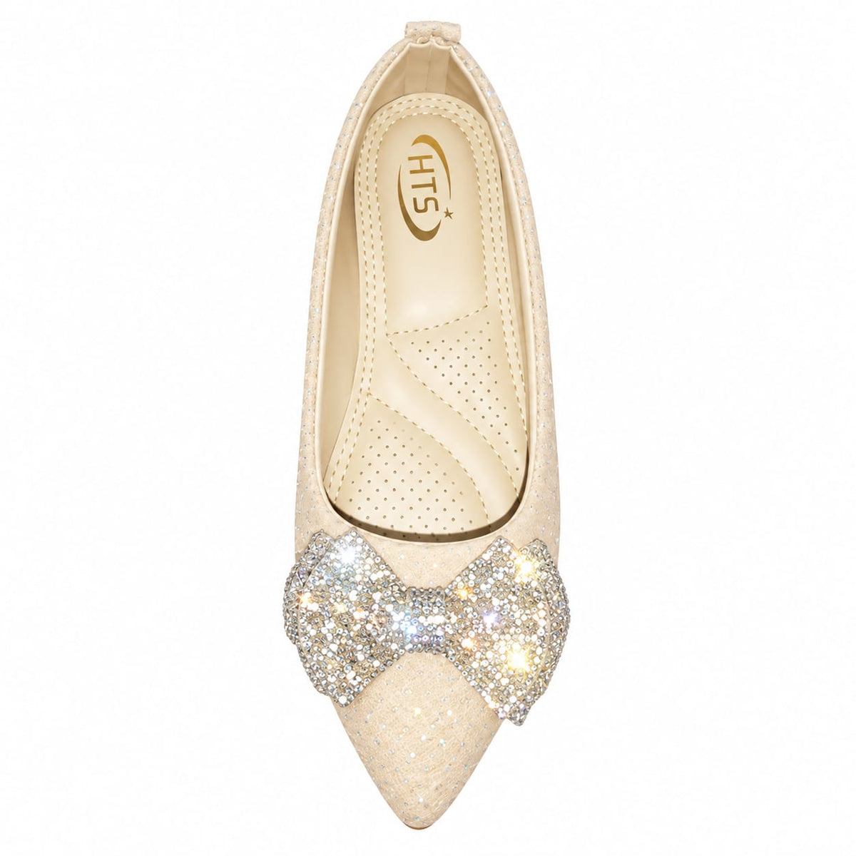 Midnight Crystal Bow Flats