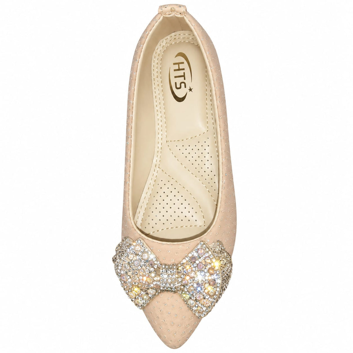 Midnight Crystal Bow Flats
