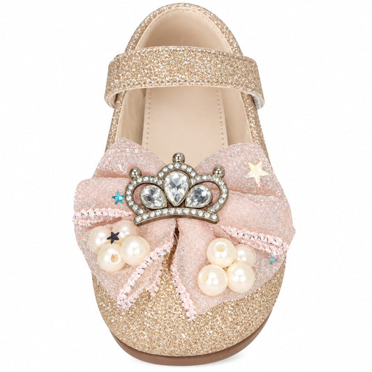 Royal Crown Glitter Flats