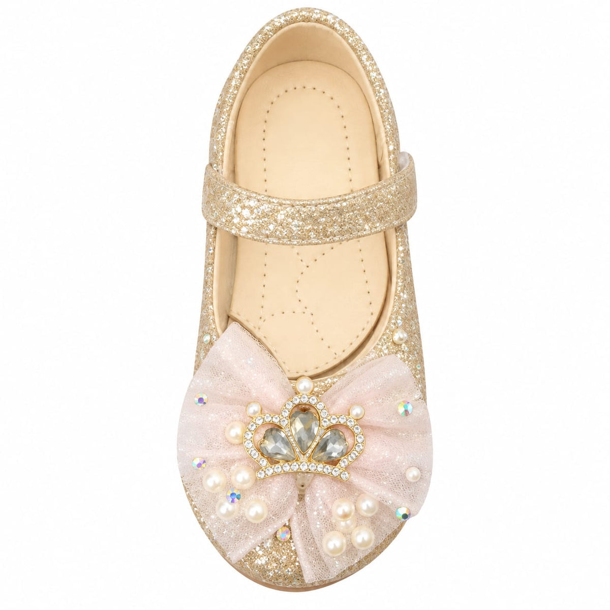 Royal Crown Glitter Flats