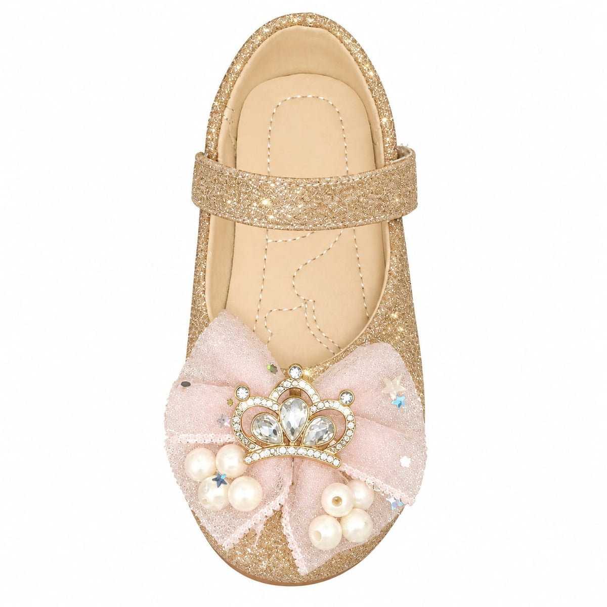 Royal Crown Glitter Flats