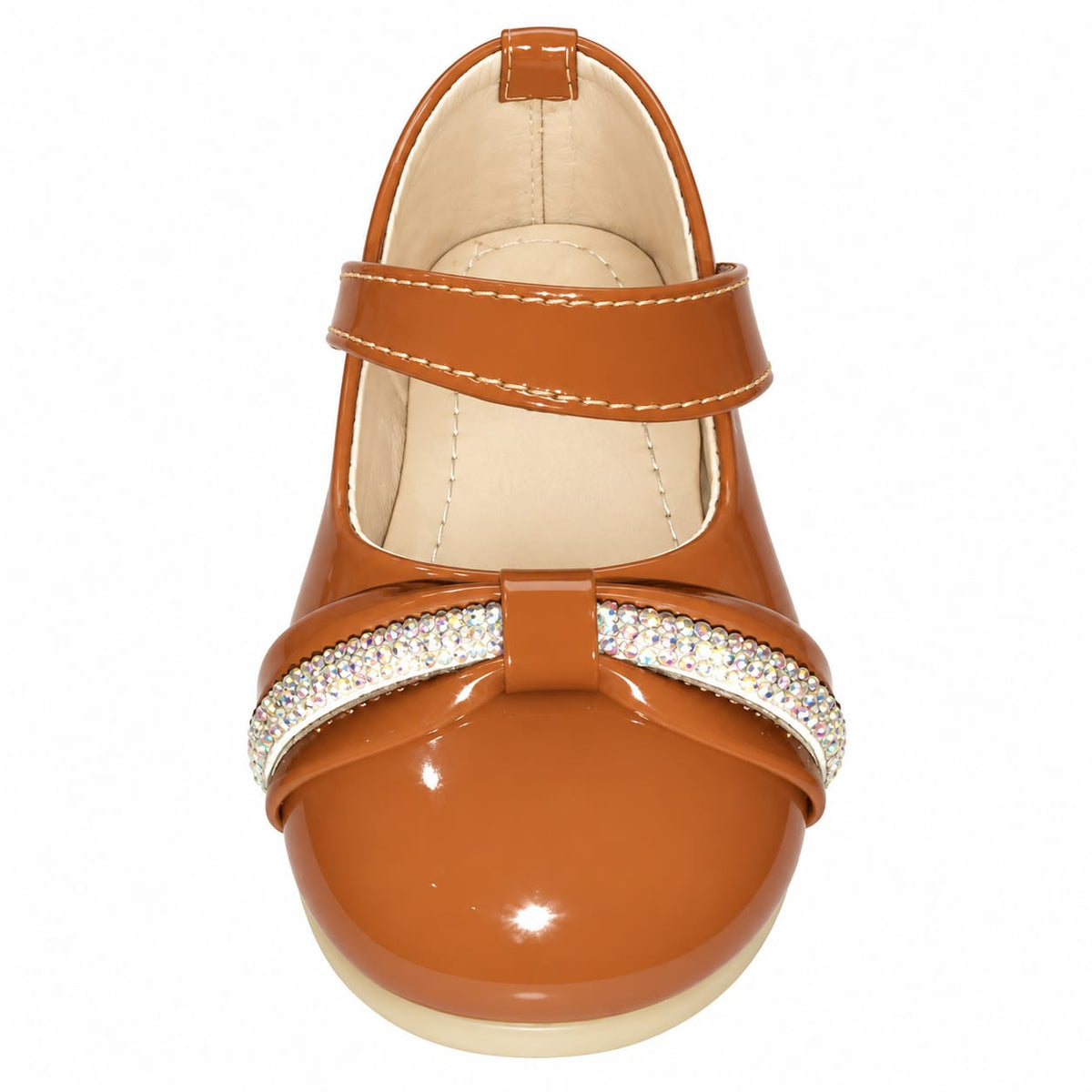 Blush Crystal Bow Mary Janes