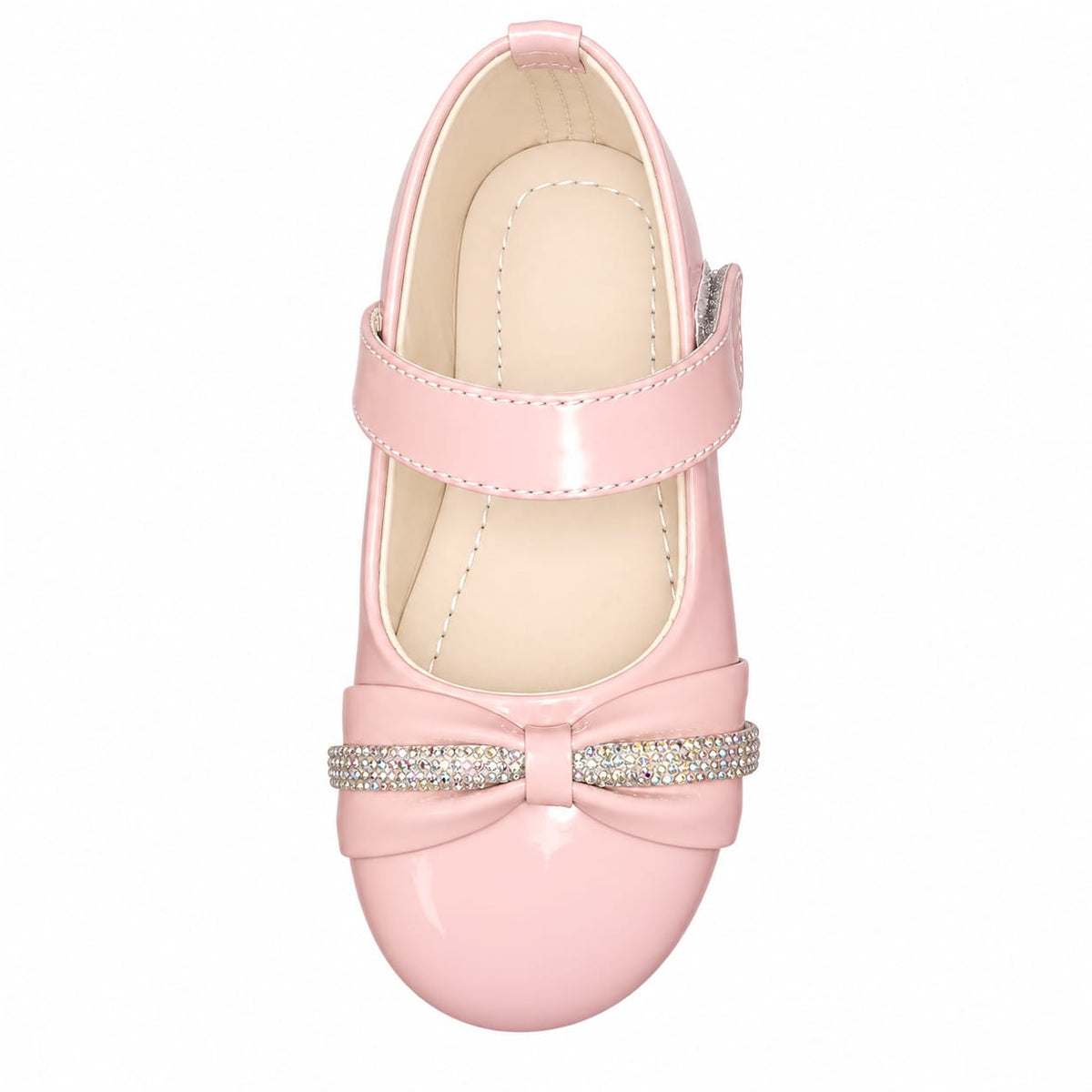 Blush Crystal Bow Mary Janes