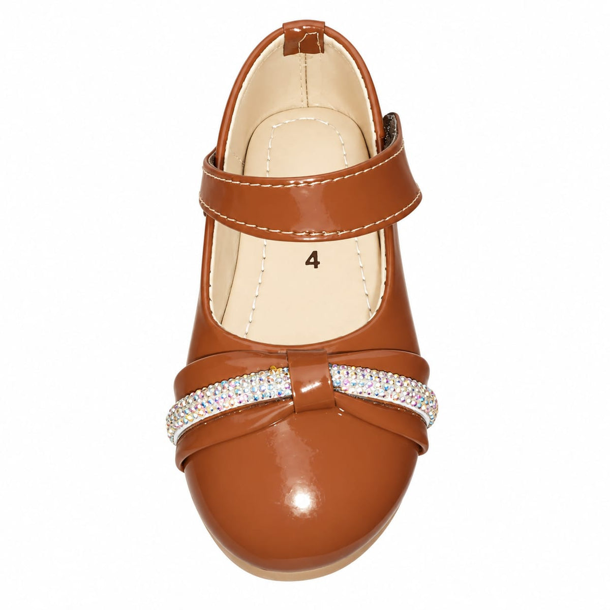 Blush Crystal Bow Mary Janes