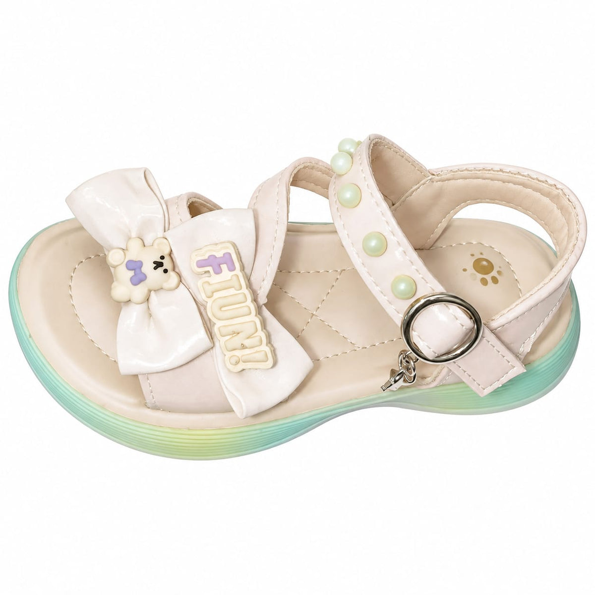 Blush Bow Charm Sandals