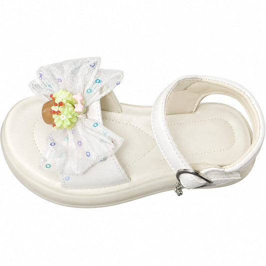 Floral Bow Party Sandals