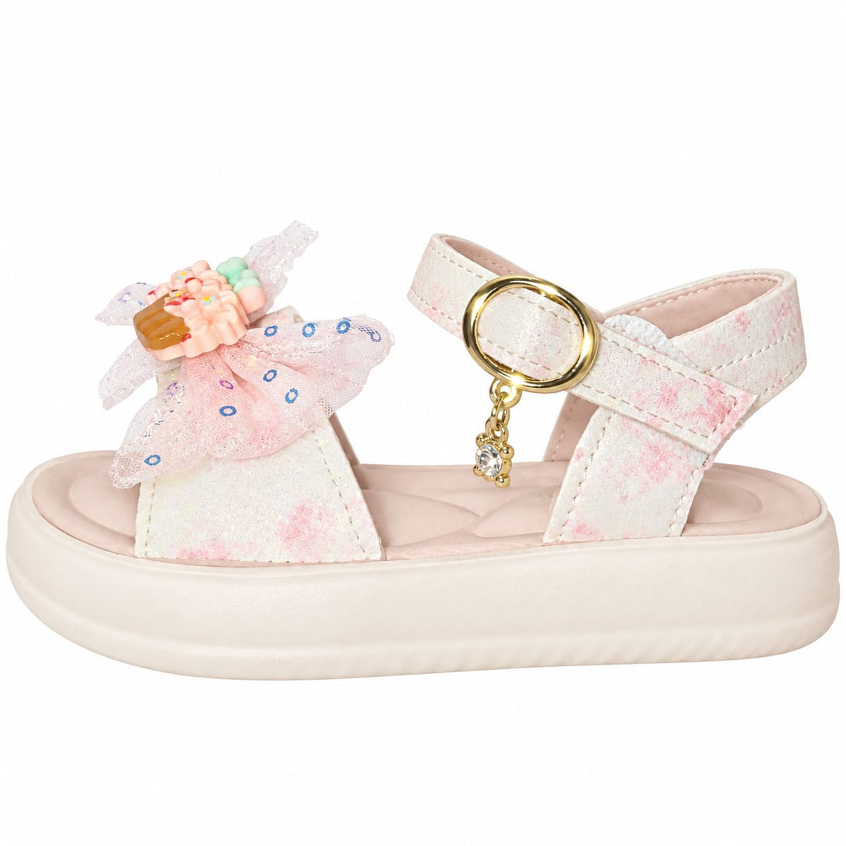 Floral Bow Party Sandals