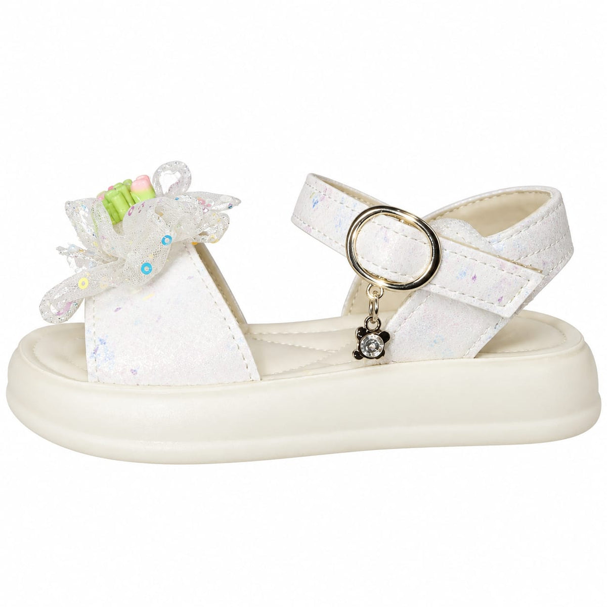Floral Bow Party Sandals