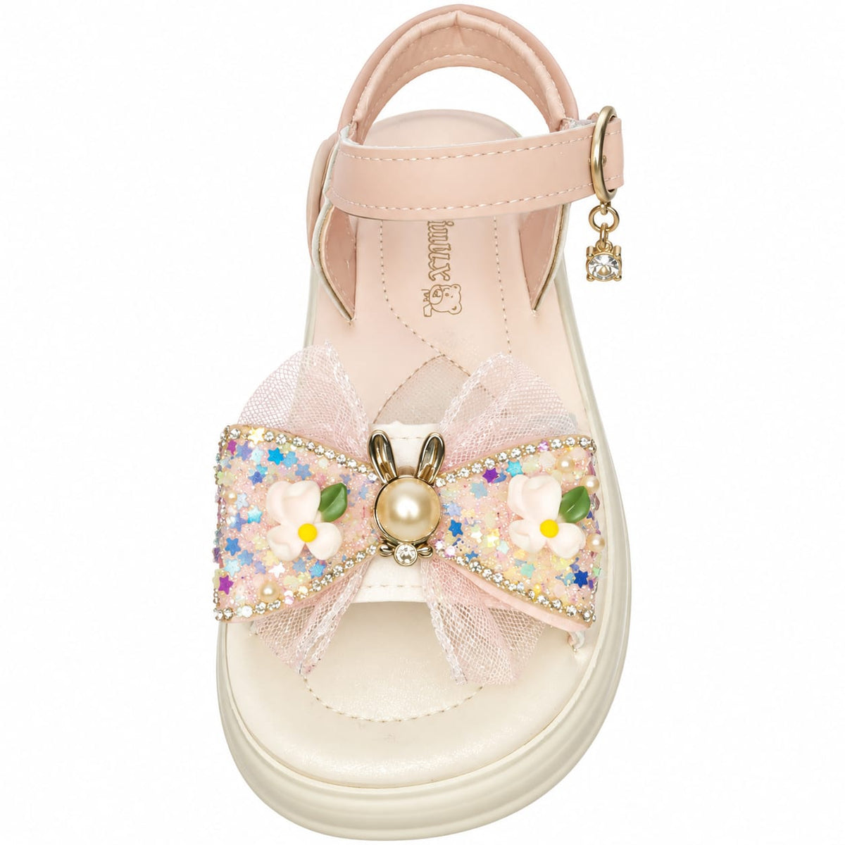 Golden Blossom Bow Sandals