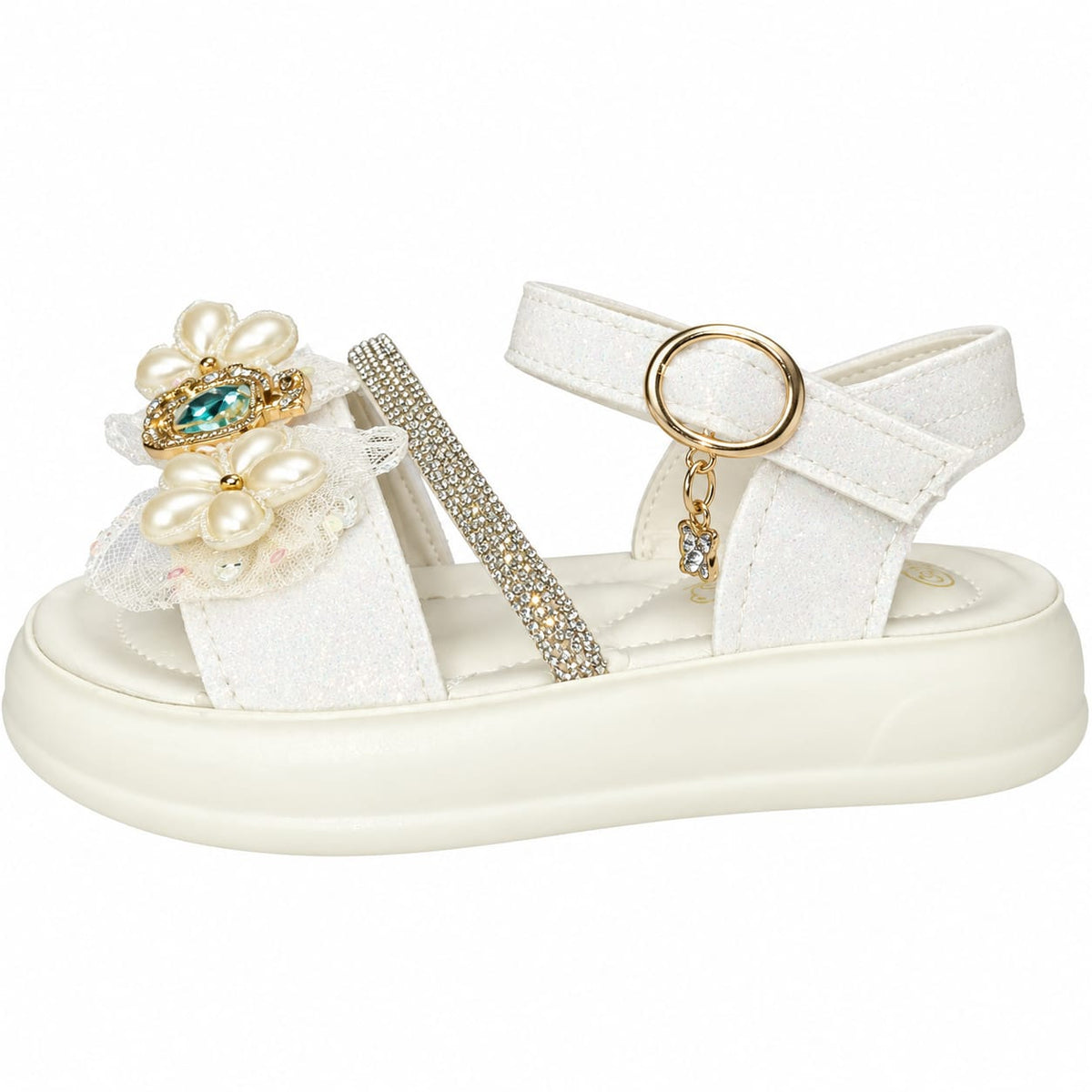 Pearl Daisy Jewel Sandals.