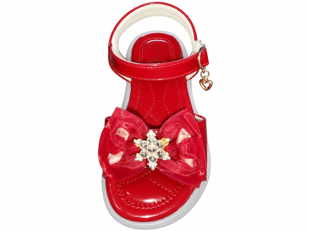 Midnight Rose Bow Sandals