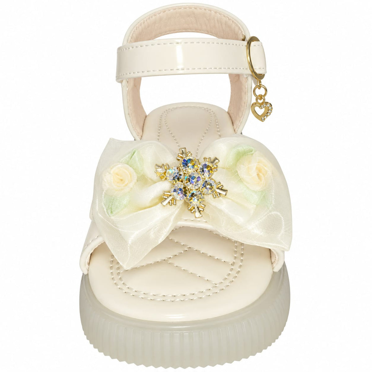 Midnight Rose Bow Sandals
