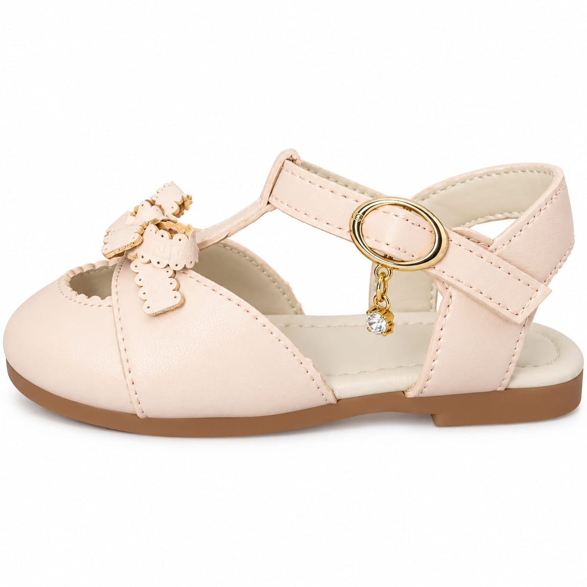 Ivory Lace Bow Girls Sandals