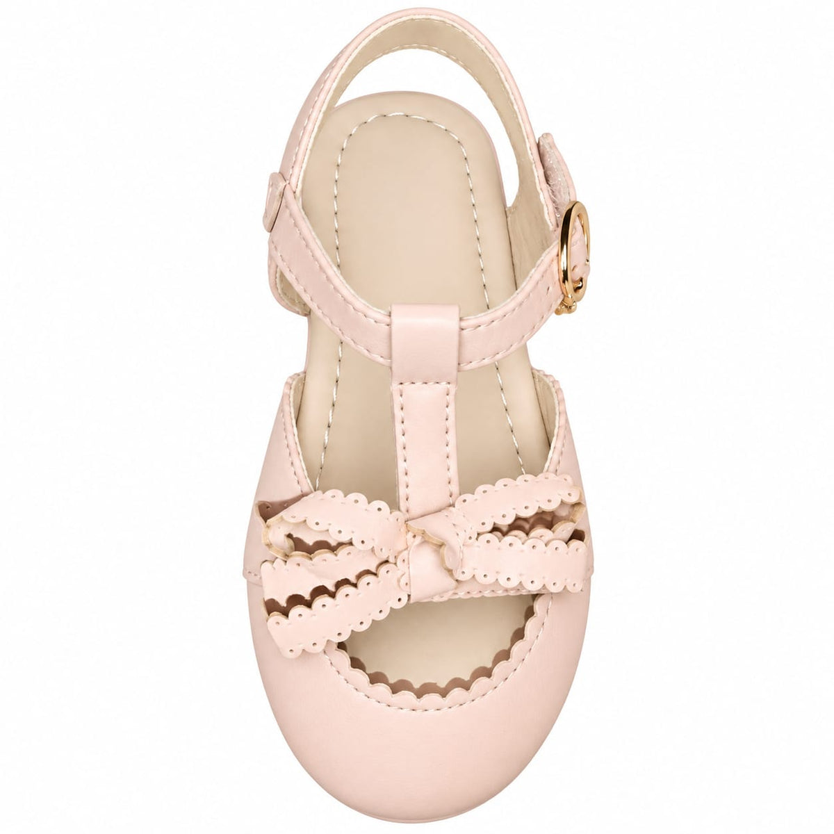 Ivory Lace Bow Girls Sandals