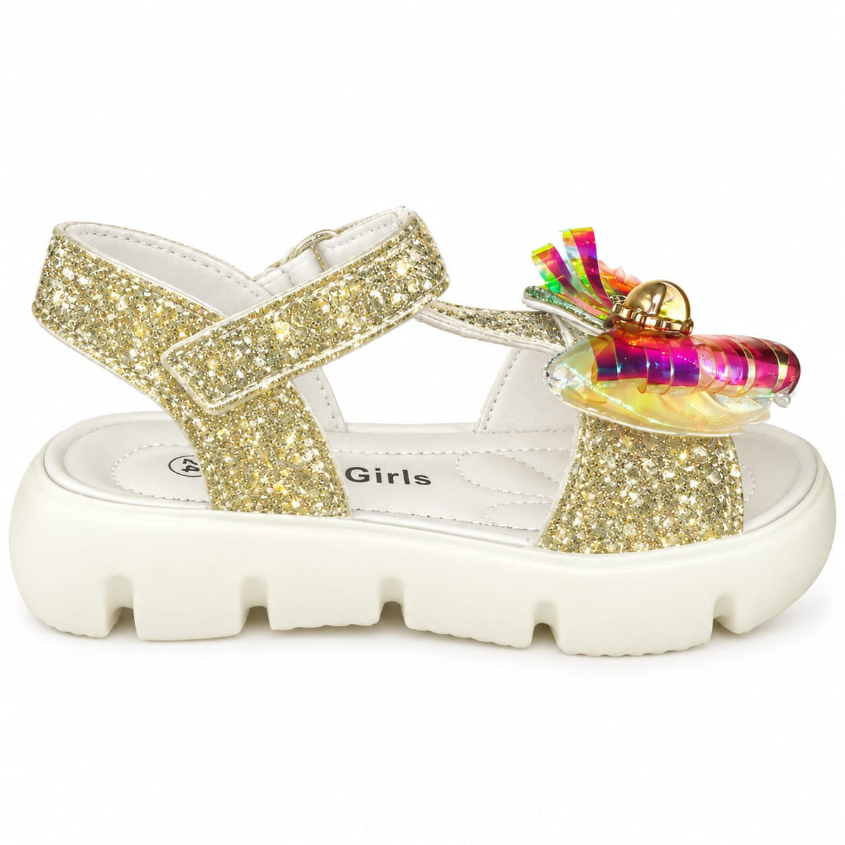 Rainbow Glow Princess Sandals