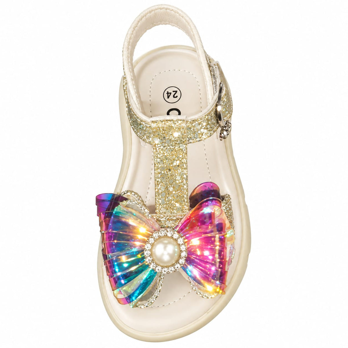 Rainbow Glow Princess Sandals
