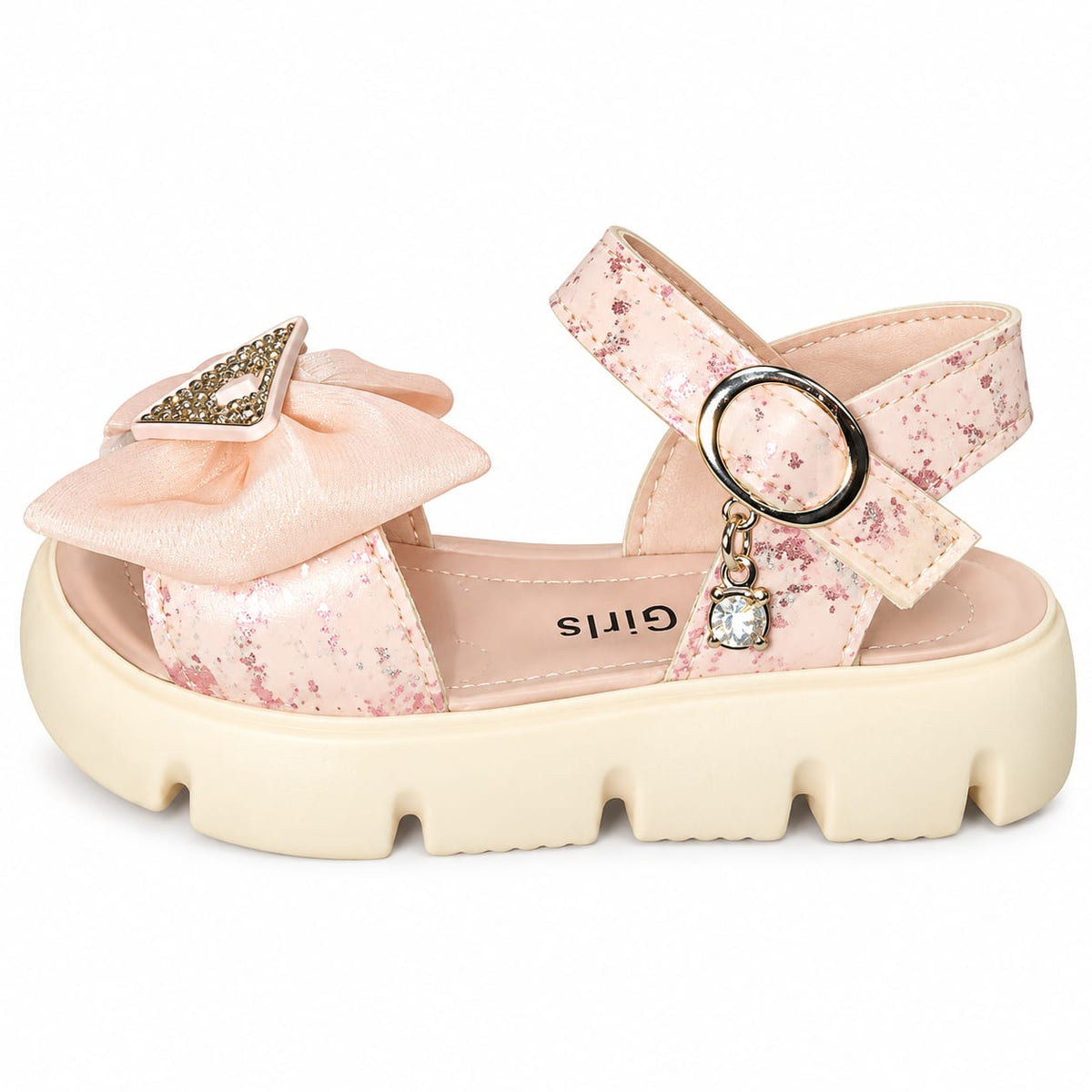 Golden Blossom Bow Sandals