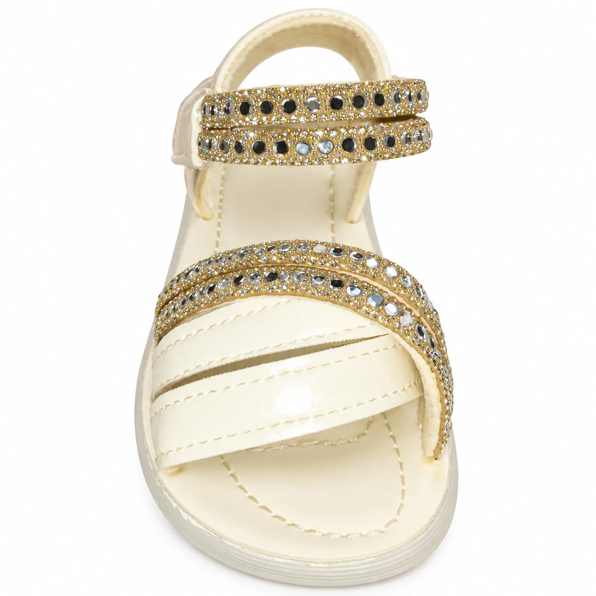 Princess Sparkle Crystal Sandals – Ivory Gold