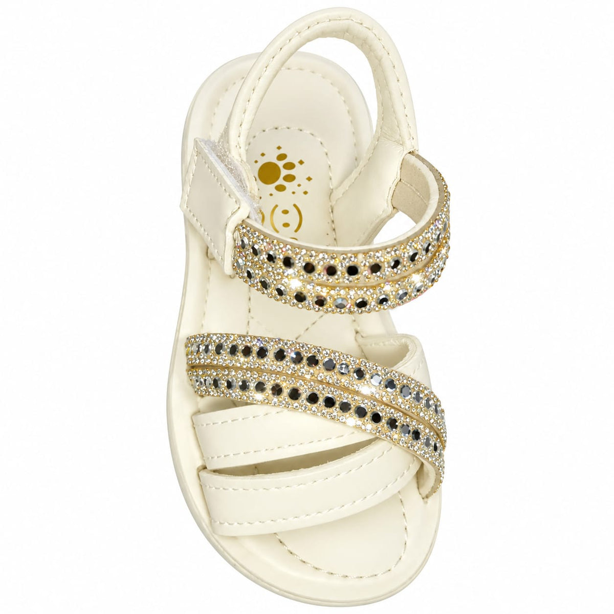 Princess Sparkle Crystal Sandals – Ivory Gold