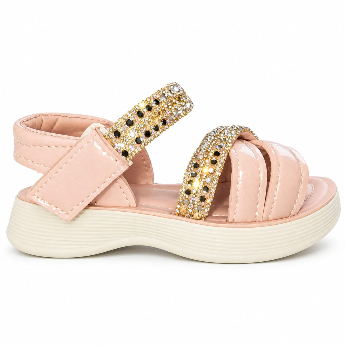 Princess Sparkle Crystal Sandals – Ivory Gold