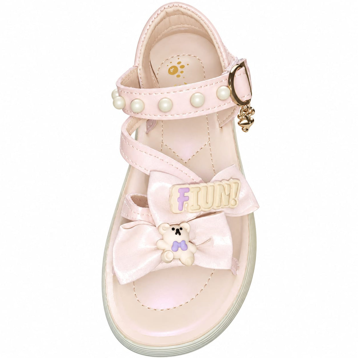Blush Bow Charm Sandals
