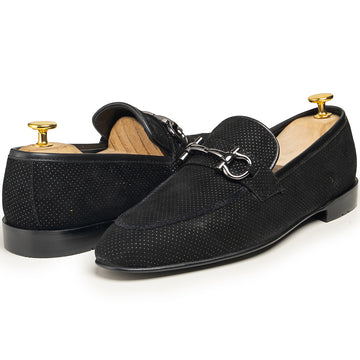 DOTED SUEDE BLACK